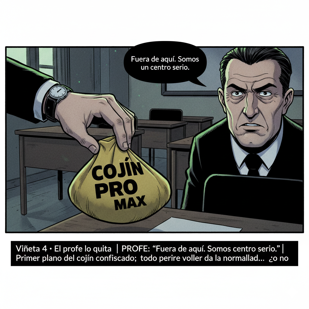 Profe entra y ve el cojín