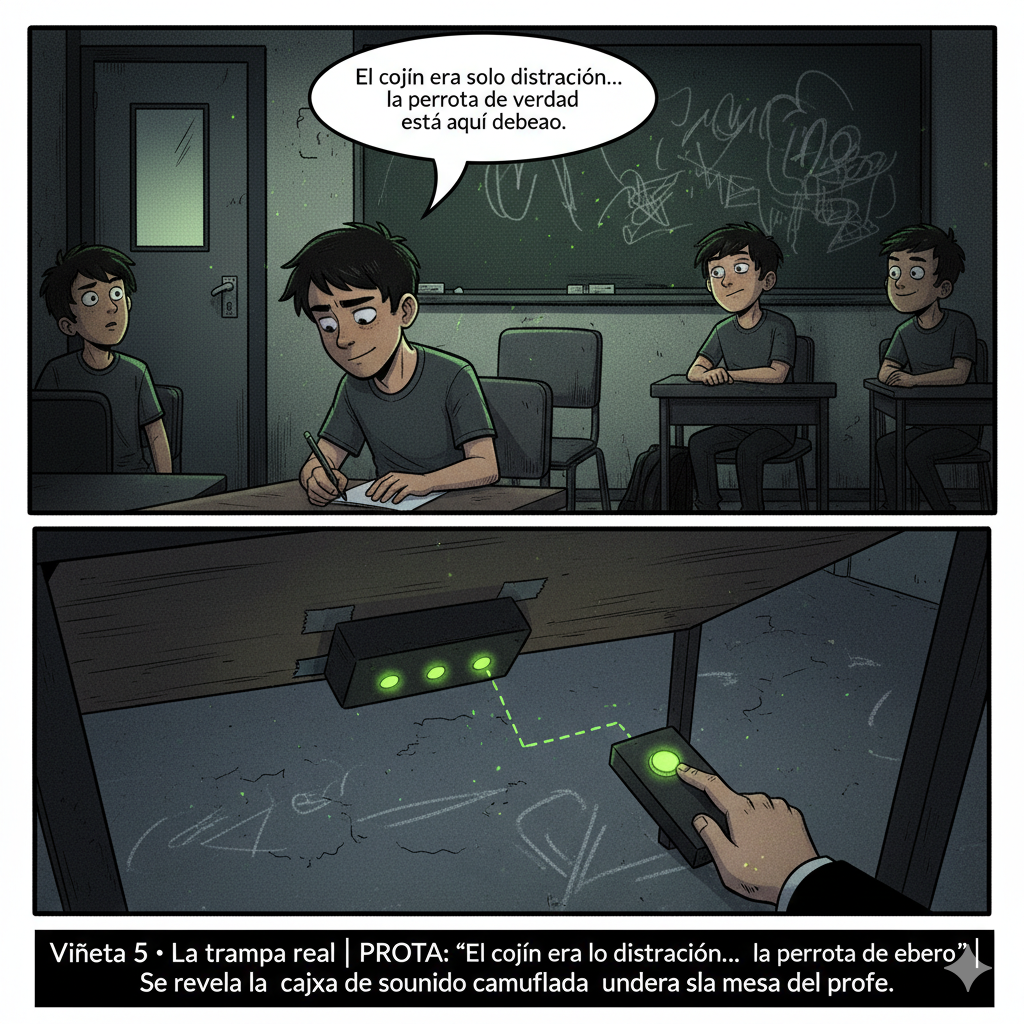 Profe levantando el cojín