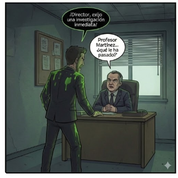 En el despacho del director