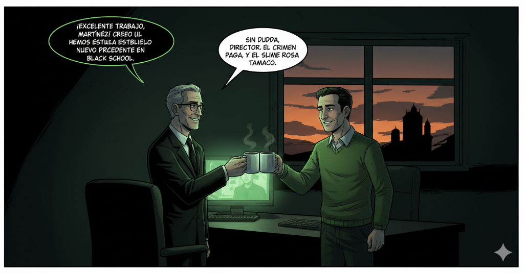 Director y Martínez brindando