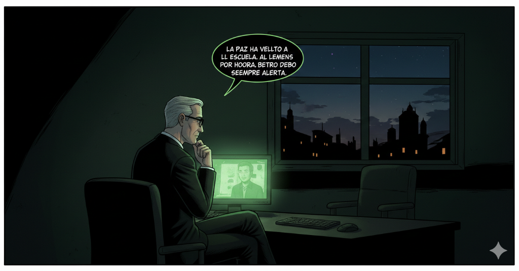 Director vigilando de noche